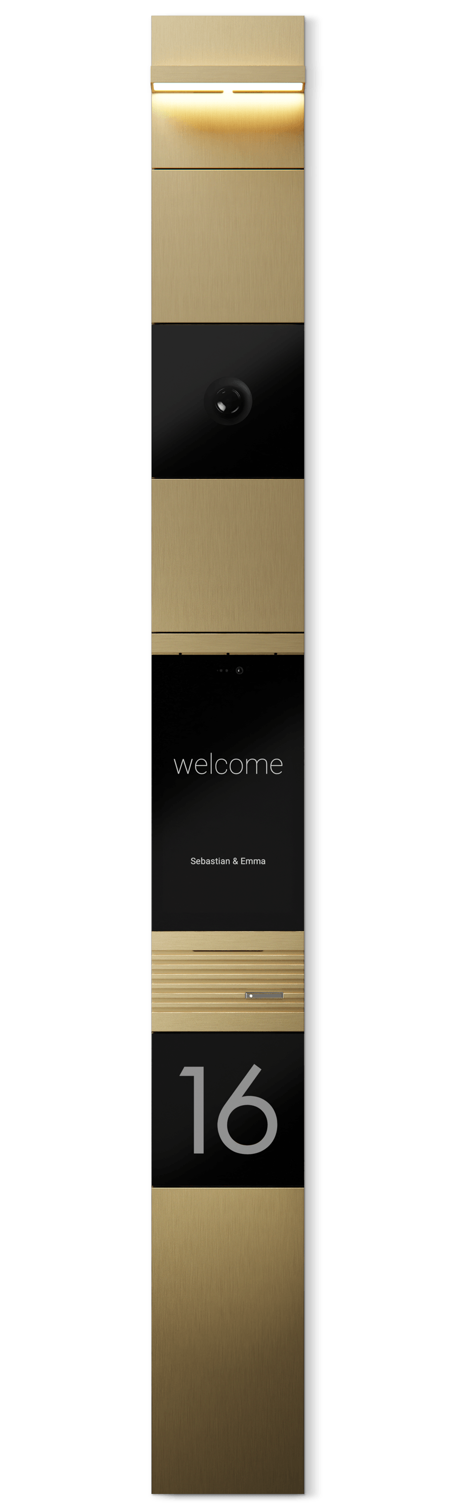 Basalte Adelante Brushed Aluminium – modulare Türsprechanlage