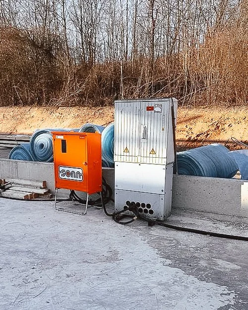 SONN Baustromverteiler auf einer Baustelle im Saarland
