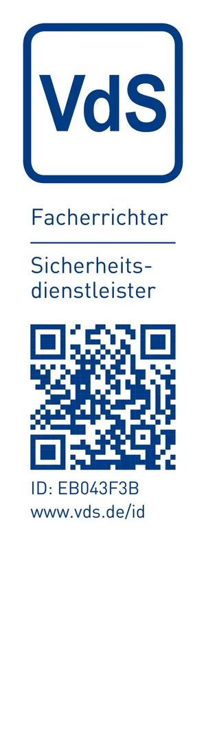 VdS Facherrichter und Sicherheitsdienstleister Siegel, ID EB043F3B