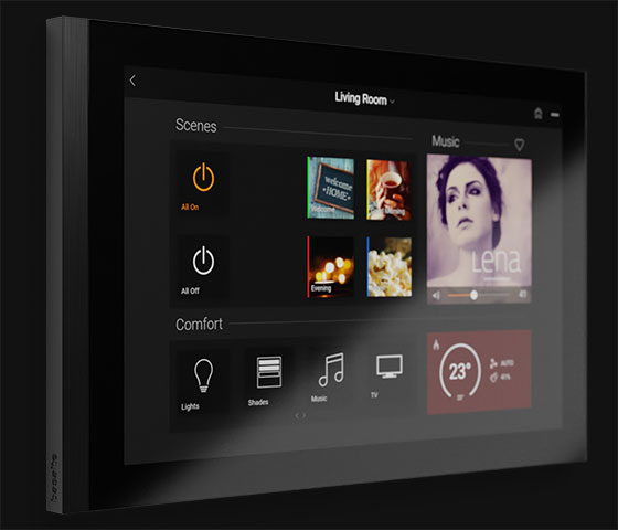 Basalte Lena Brushed Black – Touchdisplay für das ganze Haus