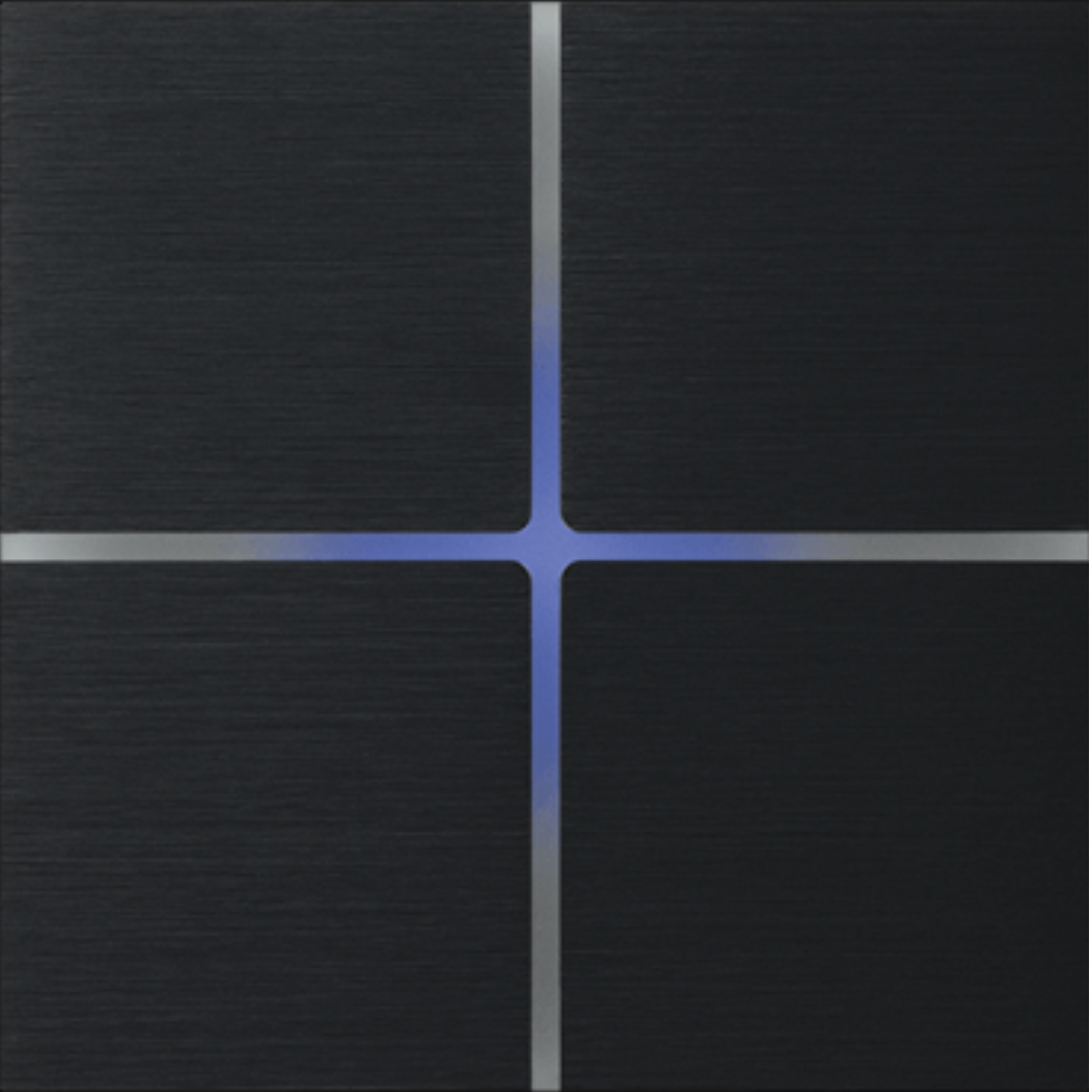 Basalte Sentido Brushed Black – Touch-Designschalter für Licht und Musik